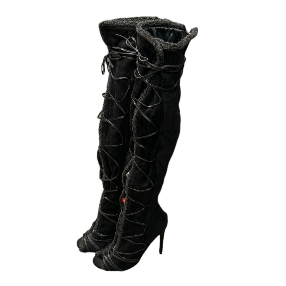 Suede Lace Up Boots - Picture 3 of 8